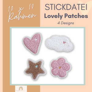 Stickdatei "Lovely Patches" 10x10 Rahmen